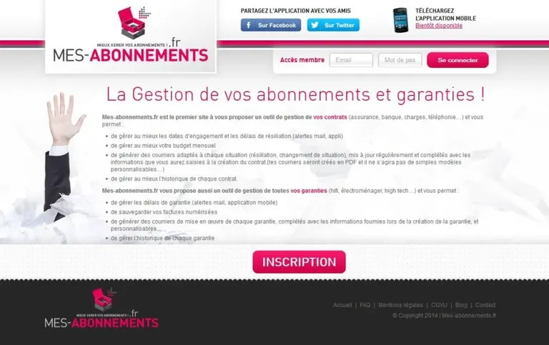 Accueil - MesAbonnements