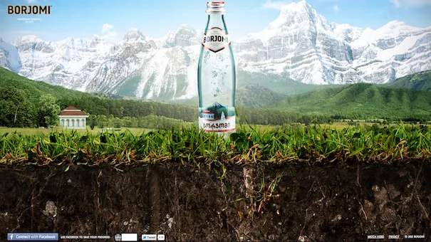 A 8 000 mètres sous terre l’eau minérale Borjomi fait le buzz !