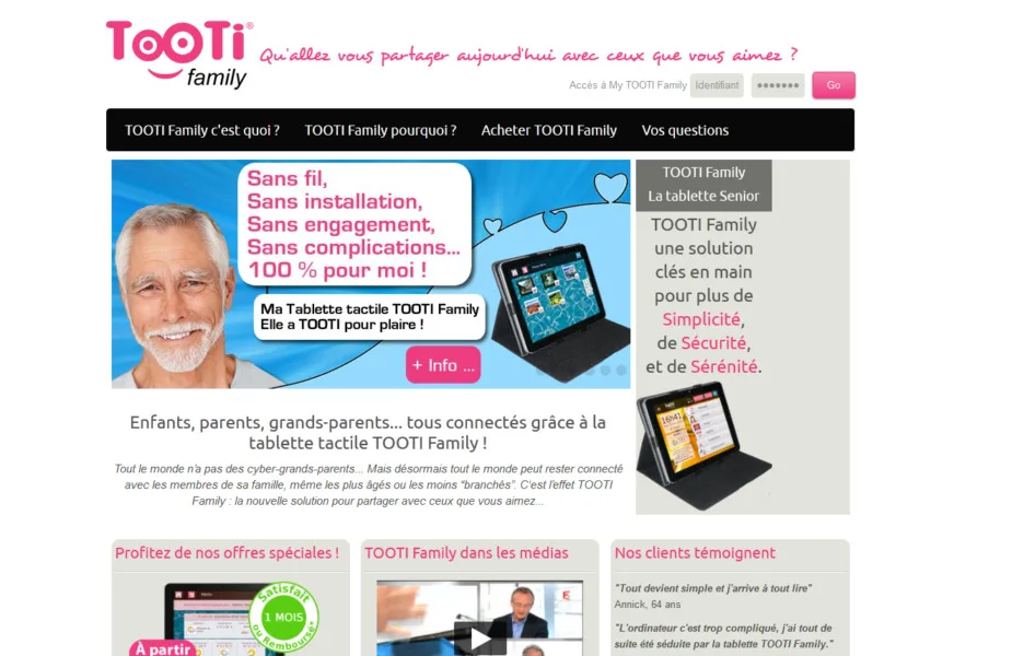 Tablette Senior TOOTI Family