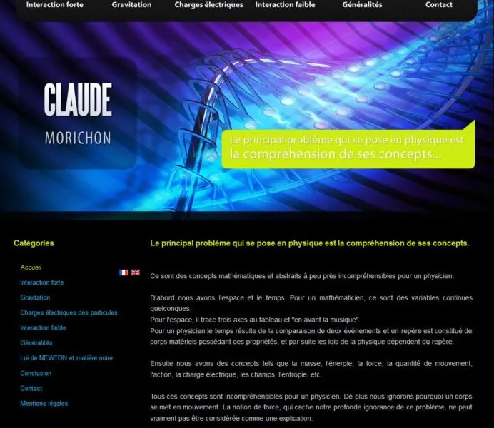 Redécouvrez la physique et la 'unitary theory' avec Claude MORICHON