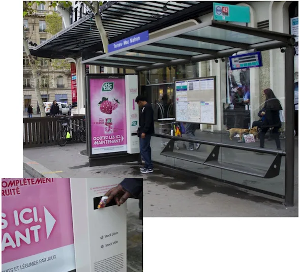 JCDecaux Innovate place des distributeurs de Tic-Tac dans les abribus
