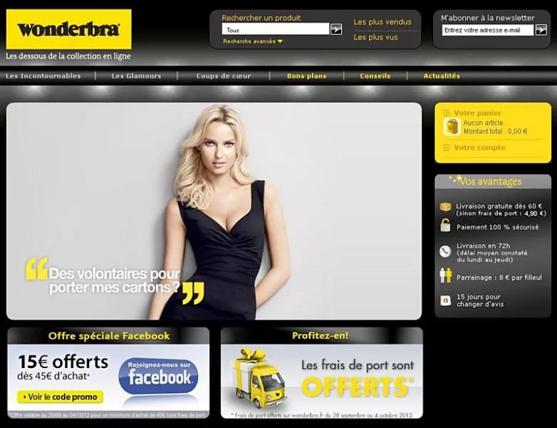 Wonderbra invite à dévêtir Adriana