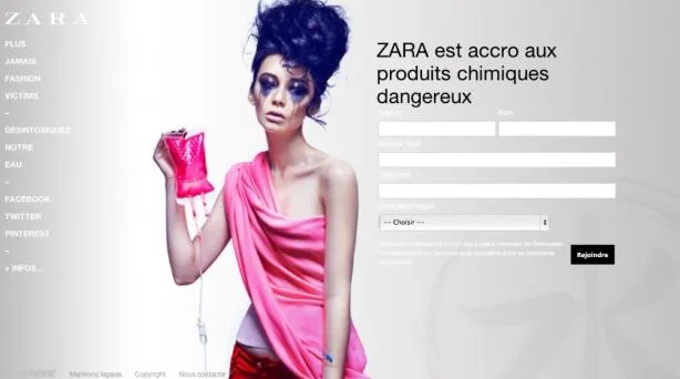 Zara dans le collimateur de Greenpeace
