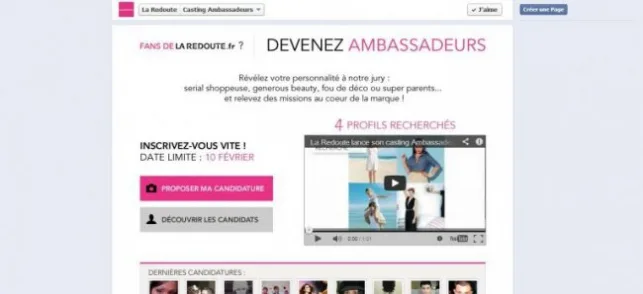 La Redoute lance un casting géant sur Facebook
