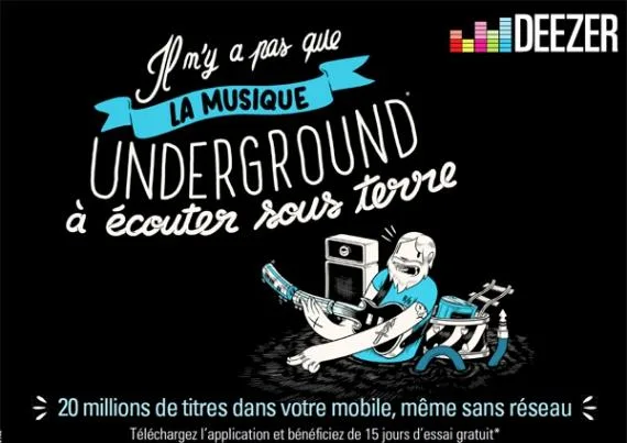 La première campagne publicitaire de Deezer par McBess