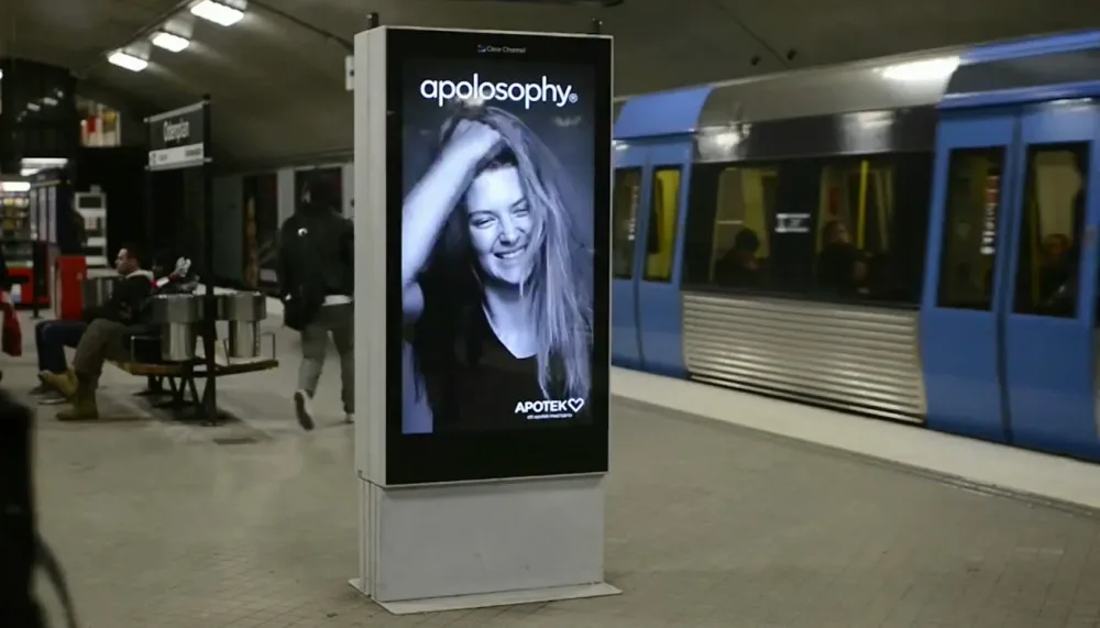 Le métro de Stockholm décoiffe même les affiches