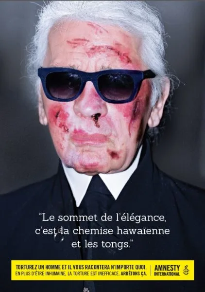 Amnesty Internationnal - Karl Lagerfeld