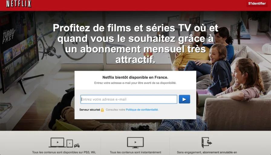 Lancement de Netflix