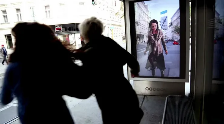 The walking dead revient aussi dans les abribus