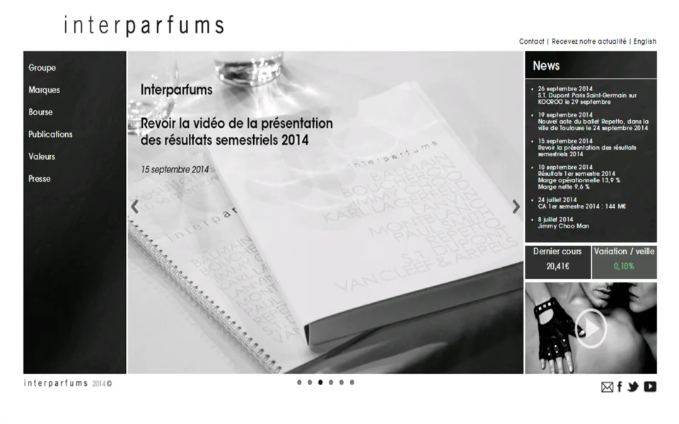 Un nouveau site pour Interparfums