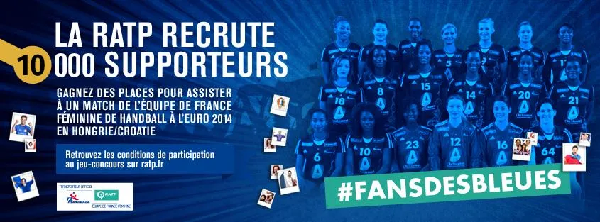 L’équipe de France féminine de handball recrute ses supporters avec la RATP