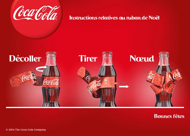 Coca-Cola Noël - Bouteille Ruban