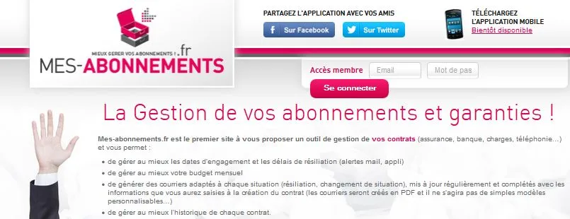 Gérer vos abonnements avec mes-abonnements.fr
