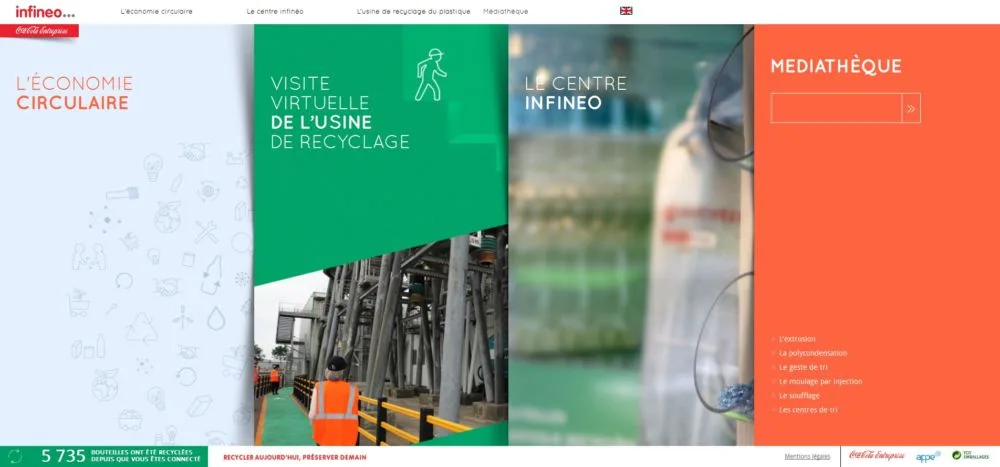 Coca-Cola recycle et enseigne