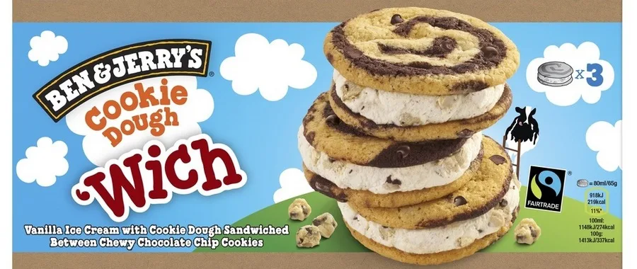 Ben & Jerry's: les premiers sandwich cookies/ice cream arrivent en France