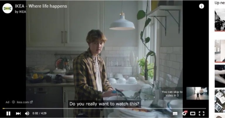 IKEA : des pré-roll ennuyeux pour captiver les internautes!