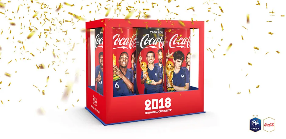 Coca-Cola nous fait revivre la victoire de l'équipe de France avec le Coffret « Champions du Monde 2018 »