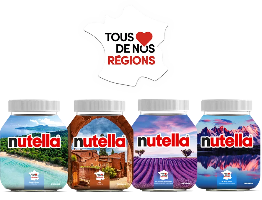 Nutella® met à l’honneur les régions de France avec 18 pots collector